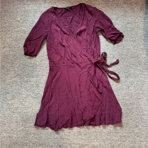 Lucky Brand Deep Burgundy Mini Dress